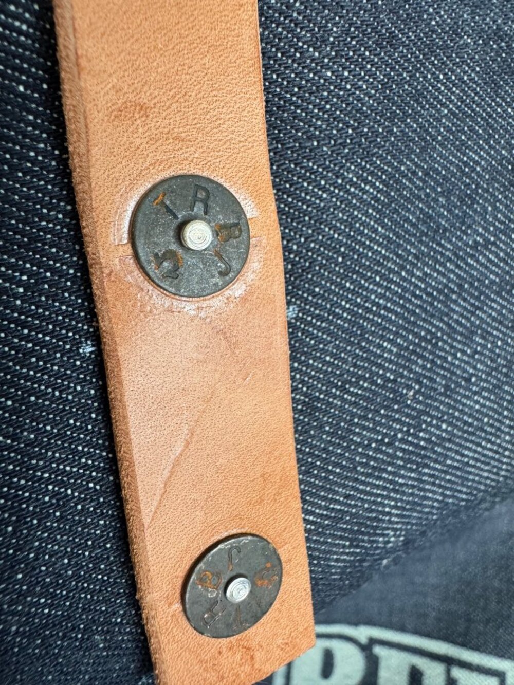 True Religion Denim Lined Tote Bag Leather Straps Red Interior Y2K Retro Travel - Picture 6 of 11